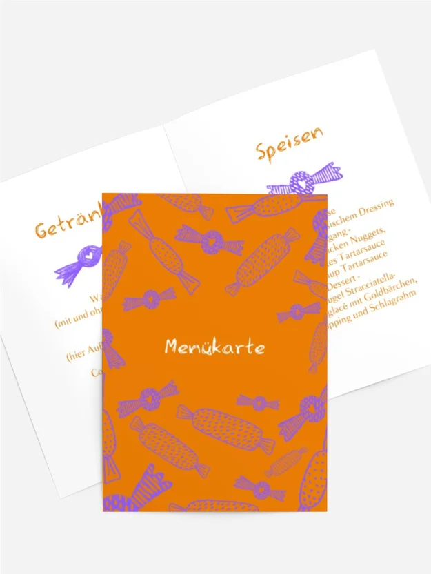 Menükarte Geburtstag  Bonbon Traum