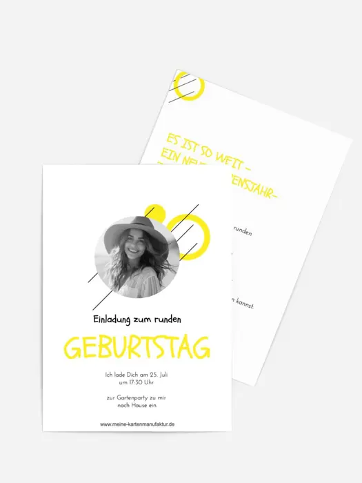 Geburtstagseinladung Kreisgeometrie