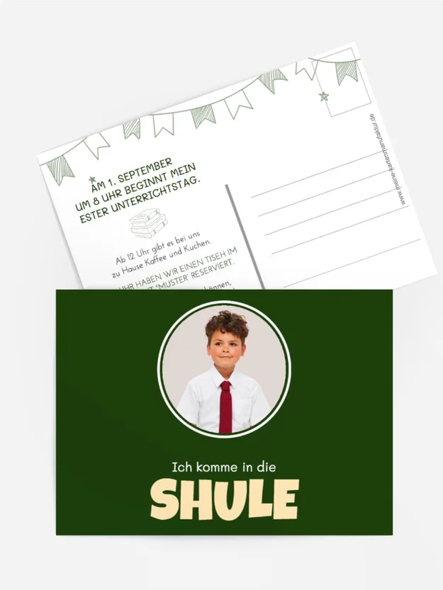 Einladungskarte Einschulung Süßer Schuljunge