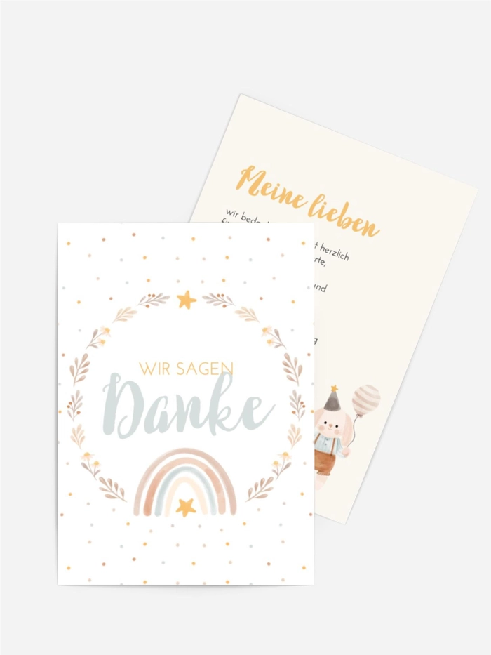 Dankeskarte Taufe Hasenbälle Dankeskarte Taufe Hasenbälle