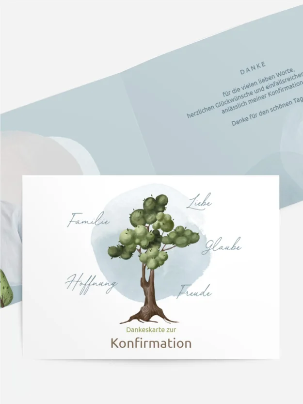 Dankeskarte zur Konfirmation natur