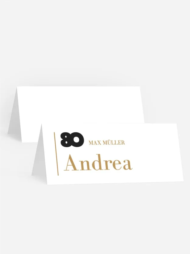 Tischkarte Geburtstag Langer Streifen