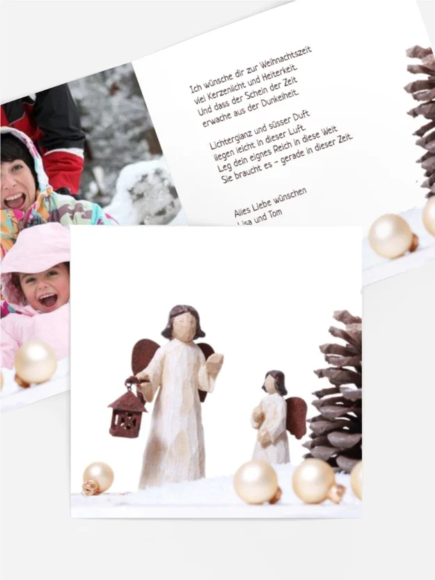 Weihnachtsgrußkarte Privat Weihnachtsengel