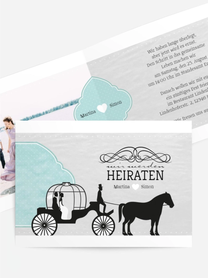 Hochzeitseinladung Kutsche Hochzeitseinladung Kutsche