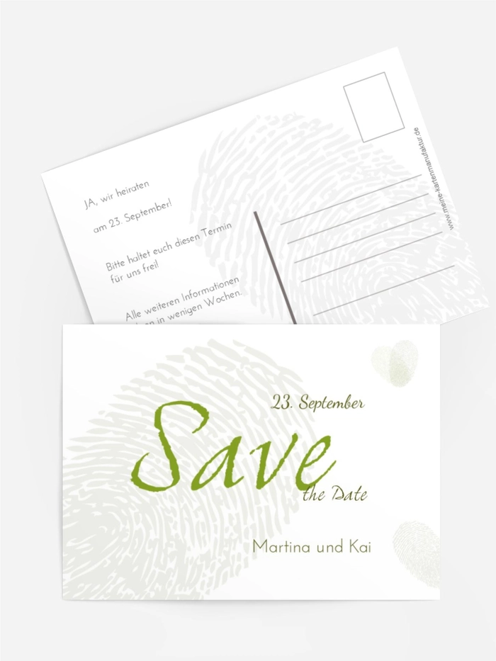 Save the Date Fingerprint