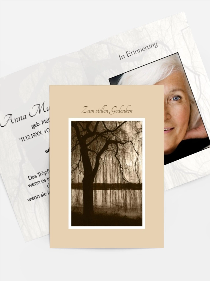 Sterbebildkarte Baum am See 2 Sterbebildkarte Baum am See 2