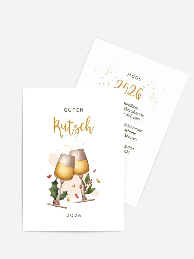 Neujahrskarte Urlaubsgetränke