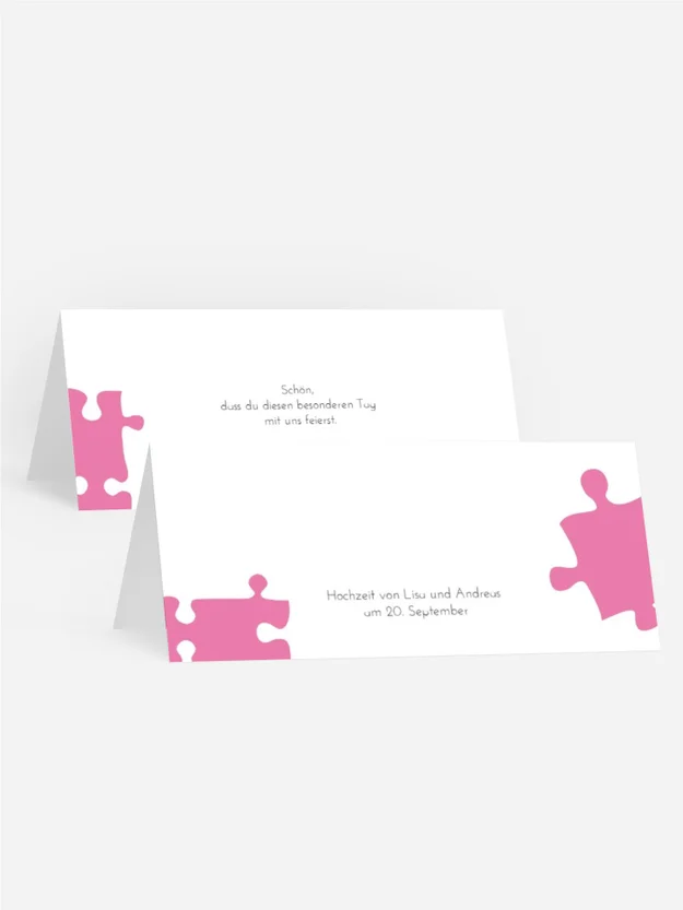 Tischkarte Puzzleteile Tischkarte Puzzleteile