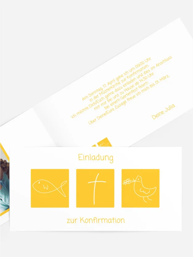 Einladungskarte Konfirmation_Triple Einladungskarte Konfirmation_Triple