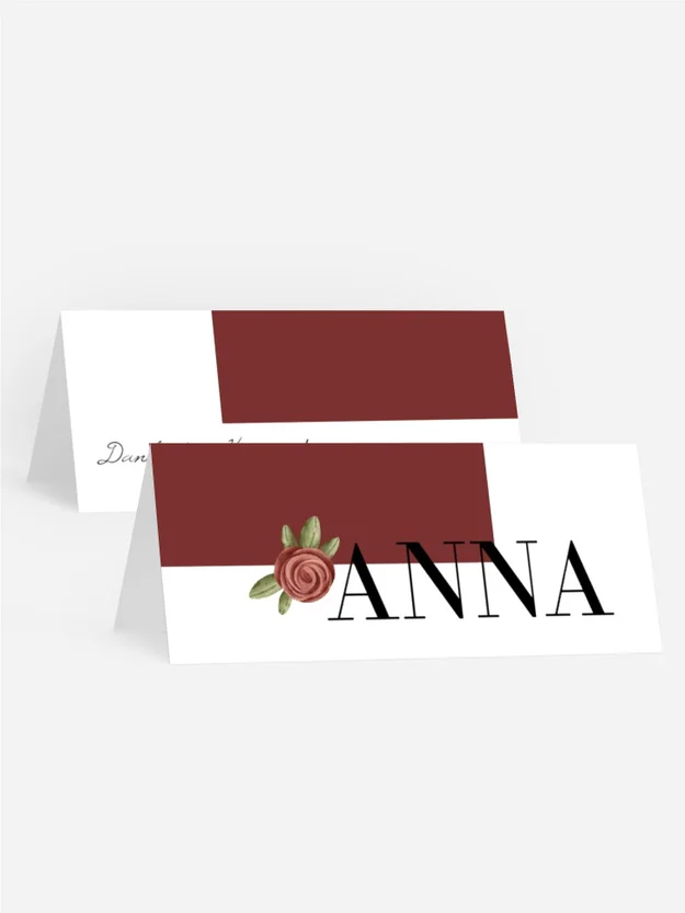 Tischkarte Geburtstag  Abstrakte Komposition