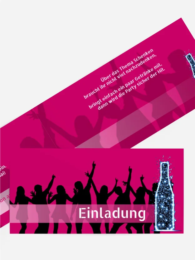 Einladungskarte Geburtstag Disco