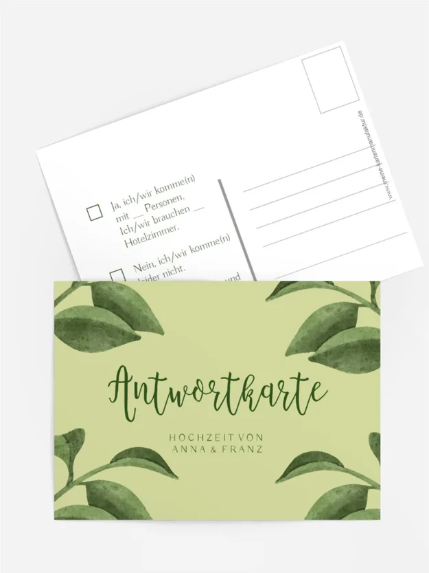 Antwortkarte Glück leuchtet