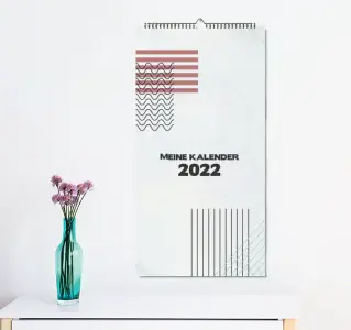 3-Monatskalender im modernen Design als Wandkalender oder Bürokalender