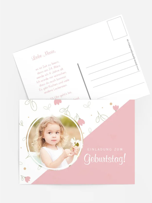 Geburtstagseinladung Blumenregen Geburtstagseinladung Blumenregen