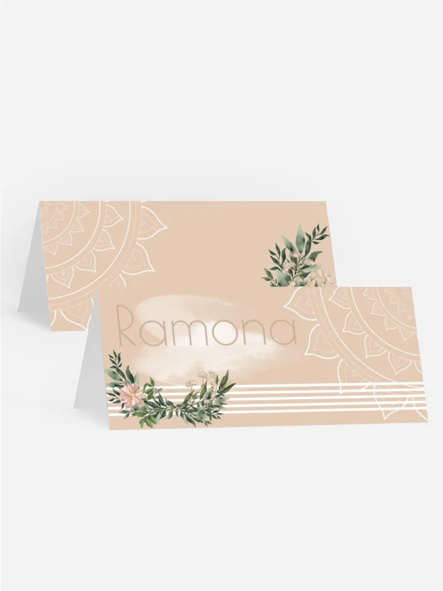 Sommerhochzeit Tischkarte