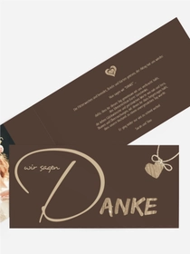 Dankeskarte Hochzeit "Natürlich Ja"