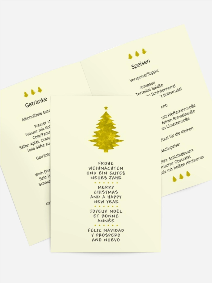 Weihnachtsmenükarte Bäumchen
