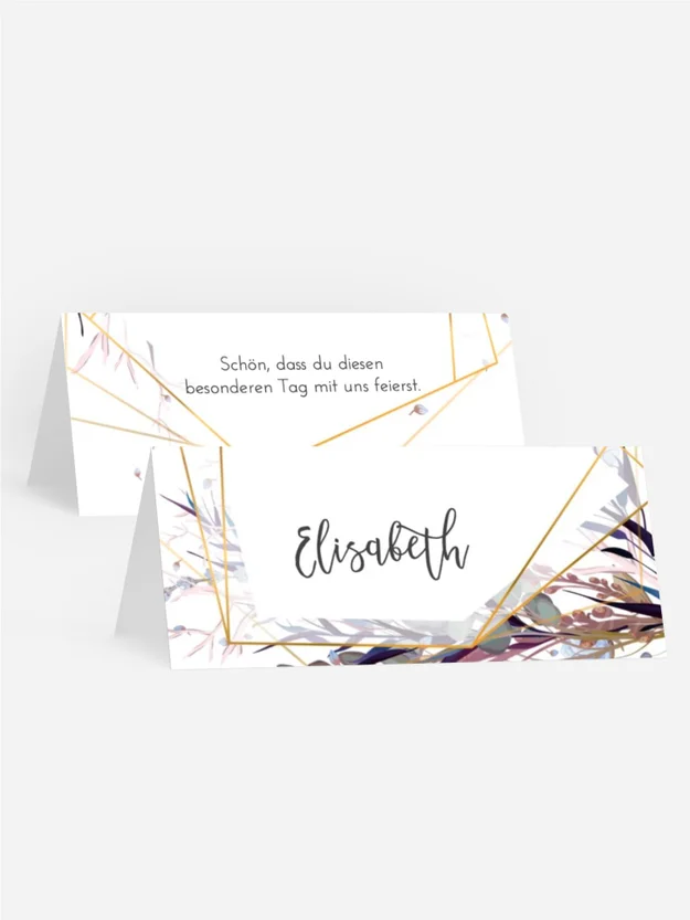 Tischkarte Glaskasten