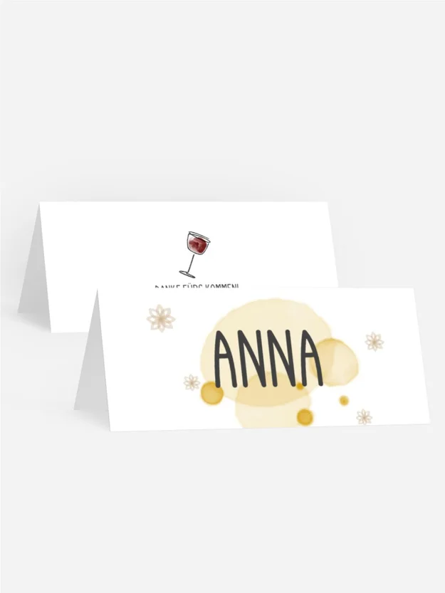 Tischkarte Geburtstag  Wunderschöner Toast! Tischkarte Geburtstag  Wunderschöner Toast!