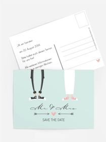 Save the Date Karte zur Hochzeit Pärchen