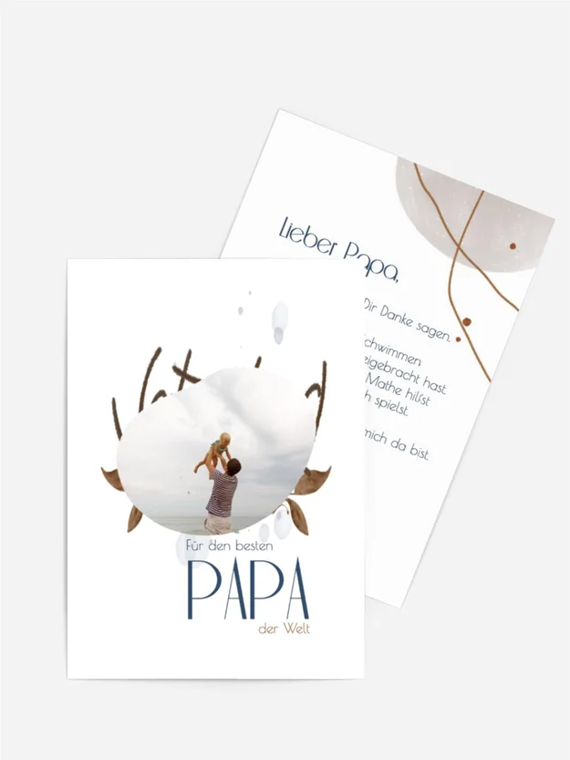 Vatertagskarte Papas Umarmung Vatertagskarte Papas Umarmung