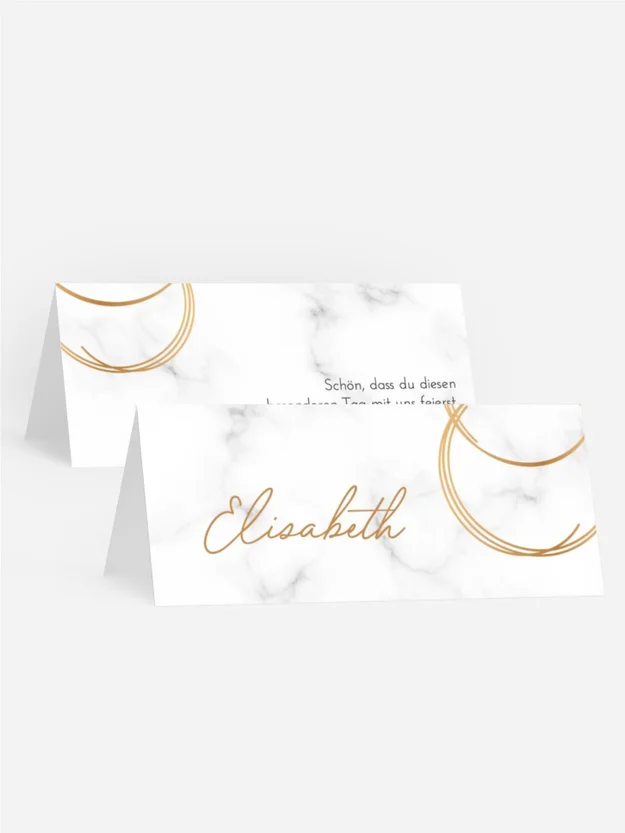 Tischkarte Marmorkiste
