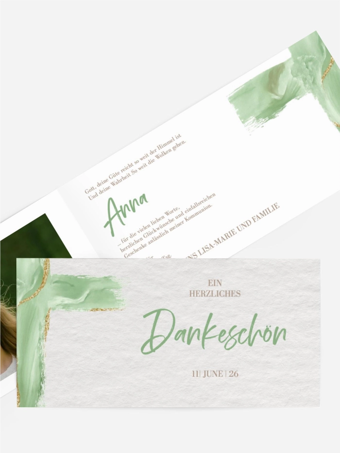 Dankeskarte Firmung Ölfarben