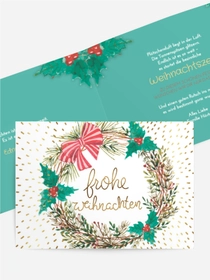 Grußkarte Weihnachten Kranz für Weihnachten