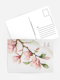 „Osterkarte Magnolia Aquarell – Frühlingshafte Blumengrußkarte“