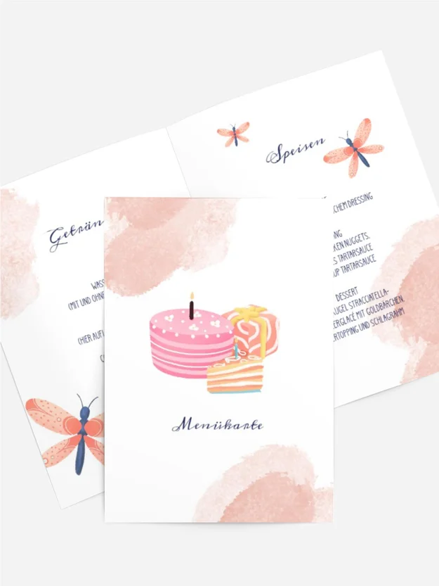 Menükarte Geburtstag Partytraum Menükarte Geburtstag Partytraum