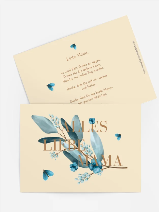 Grußkarte zum Muttertag Blühende Zärtlichkeit Grußkarte zum Muttertag Blühende Zärtlichkeit