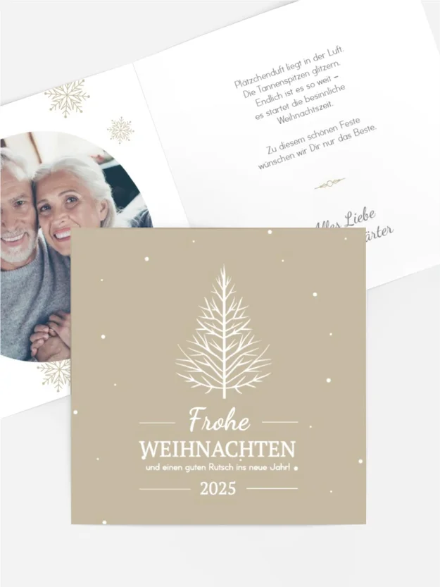 Fotogrußkarte Weihnachten Feiertagssymbol