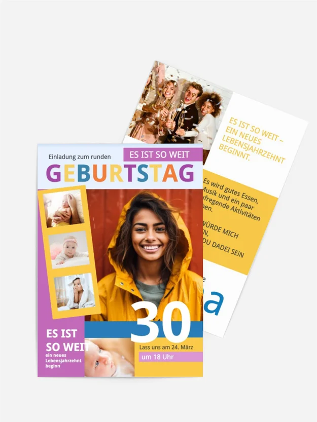 Geburtstagseinladung Glänzendes Leben