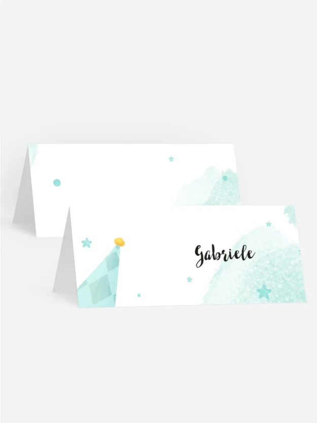 Tischkarte Geburtstag Zirkus-Ferkel