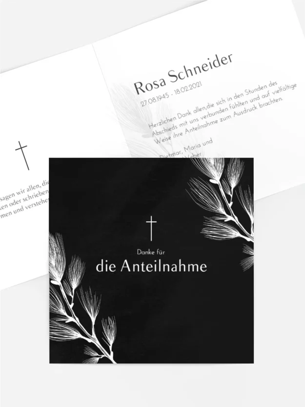 Trauerdanksagung Fichte Trauer