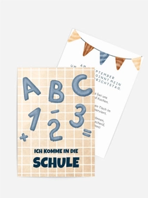 Einladungskarte Einschulung Zählen