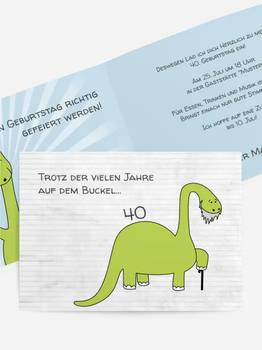Geburtstagseinladung Dino