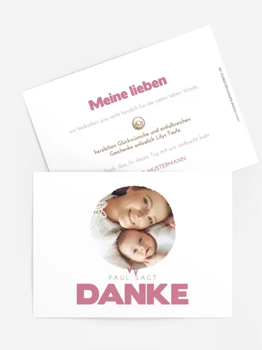 Dankeskarte Taufe Schnuller