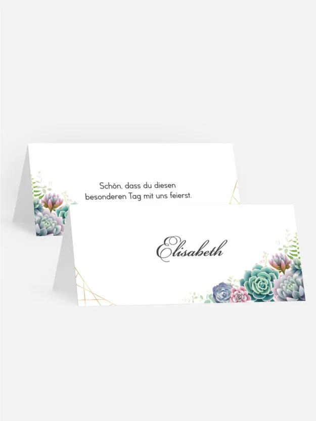 Tischkarte Florale Geometrie