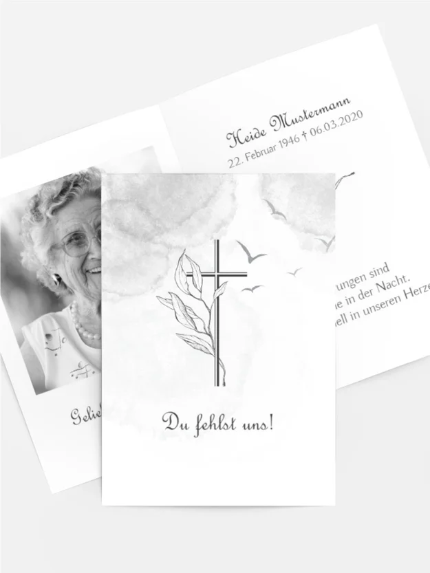 Sterbebildkarte Christus Kreuz