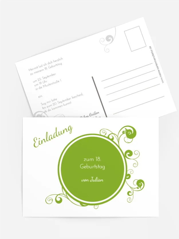 Geburtstagseinladung squiggle chubby