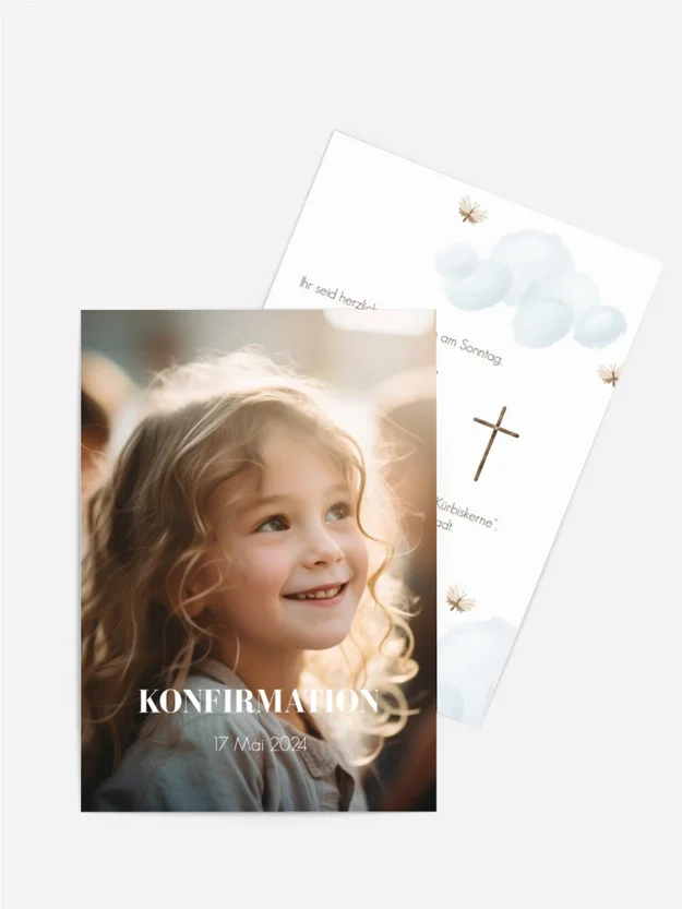 Einladungskarte Konfirmation Luftiger Sicht