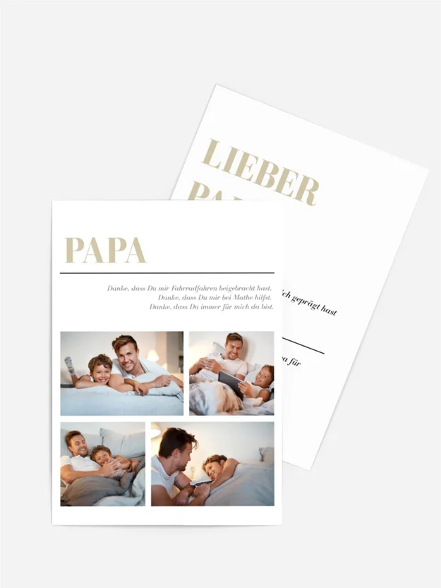 Vatertagskarte Papas Abend
