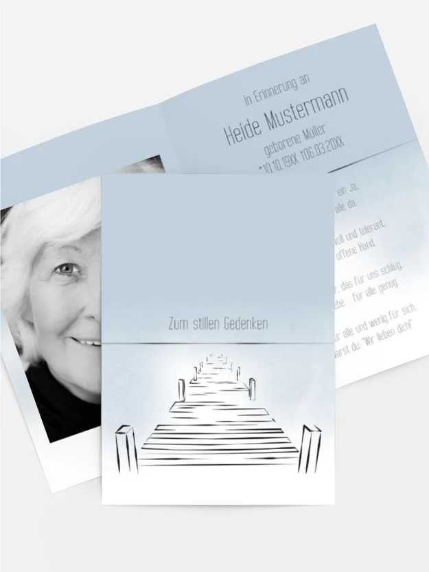 Sterbebildkarte boardwalk