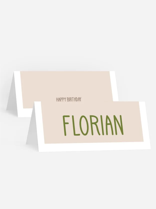 Tischkarte Geburtstag Tanzender Waschbär