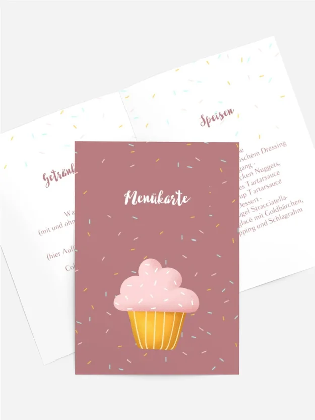 Menükarte Geburtstag Geburtstagsmuffin