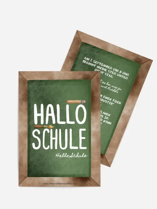 Einladungskarte Einschulung Schultafel