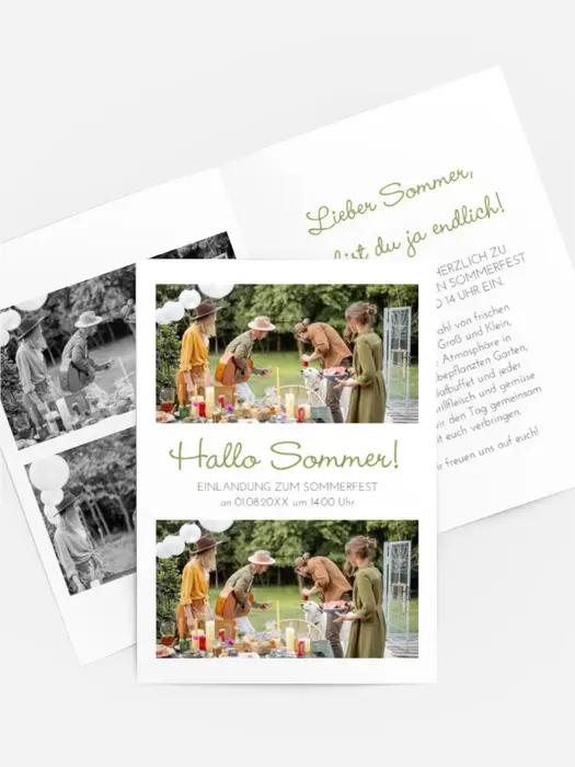 Sommerfest Einladung Wiedersehen