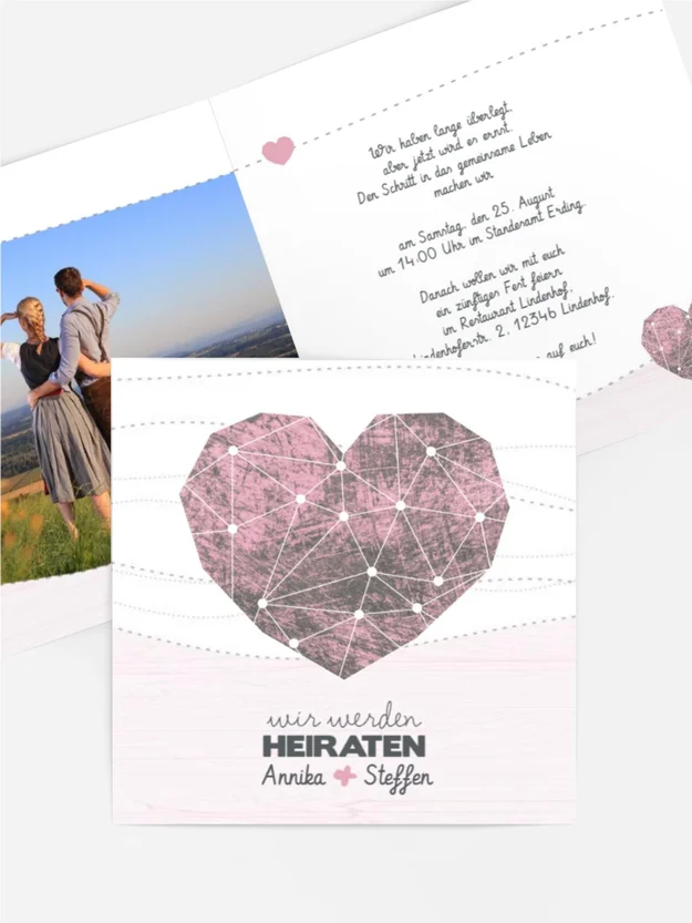 Einladung zur Hochzeit Sternenbild