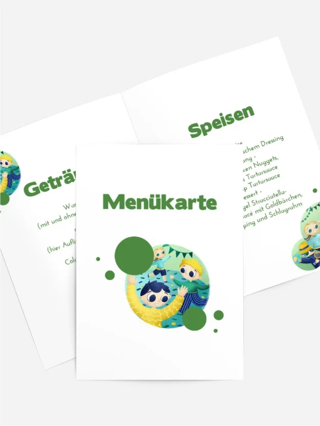 Menükarte Geburtstag  Glücklicher Moment